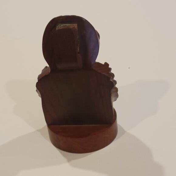 Vintage Hand Carved Wooden Eyeglasses Holder Owl Figurine - Picture 11 of 13